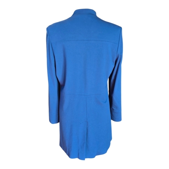 Chico's Teal Blue Button Up Knit Blazer Jacket M - Picture 6 of 9